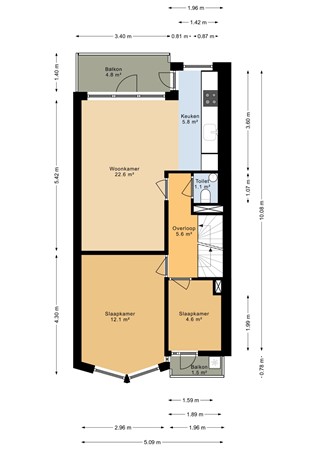 Halleystraat 12a, 3112 PN Schiedam - Eerste verdieping - 2D.jpg