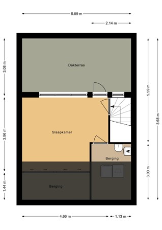 Acacialaan 4, 4285 DP Woudrichem - Tweede verdieping - 2D.jpg