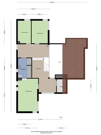 Kleine Haarsekade 101, 4205 VE Gorinchem - 470919_2D_Eerste_verdieping_Kleine_Haarsekade_101_Gorinchem_02.jpg
