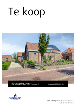 Brochure preview - Vlietstraat 13, 4221 LW HOOGBLOKLAND (1)