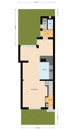 Floorplan - Zuidzijde 5A, 2411 RP Bodegraven