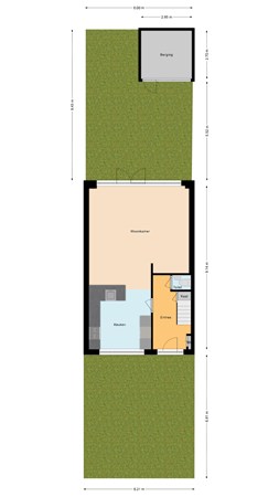 Floorplan - Johan de Wittstraat 58, 2411 TT Bodegraven