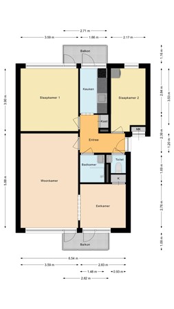 Floorplan - Populierenhof 99, 2411 SZ Bodegraven