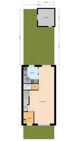 Floorplan - Dokter Schreuderstraat 83, 2471 PR Zwammerdam