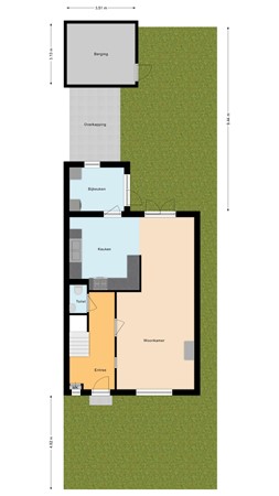 Floorplan - Koningstraat 5, 2411 CL Bodegraven