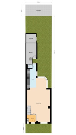 Floorplan - Prinsenstraat 18, 2411 TR Bodegraven