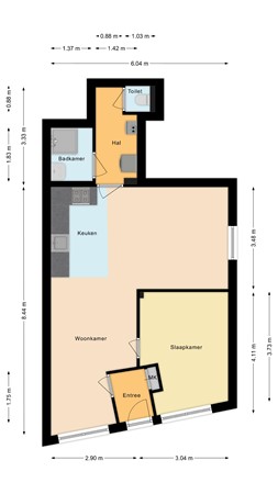 Floorplan - Molenstraat 34, 2471 AB Zwammerdam