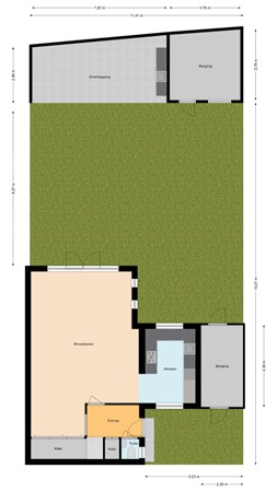 Floorplan - Tuinstraat 33, 2411 VS Bodegraven