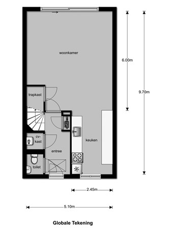 Floorplan - De Hoef 9, 5366 KH Megen