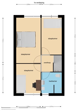 Floorplan - Punter 46 15, 8242 GG Lelystad