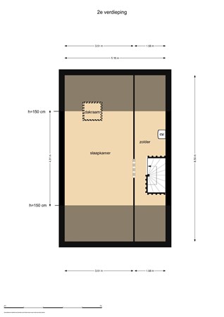 Floorplan - Punter 39 16, 8242 EX Lelystad