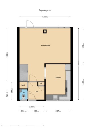 Floorplan - Kreek 125, 8212 XG Lelystad