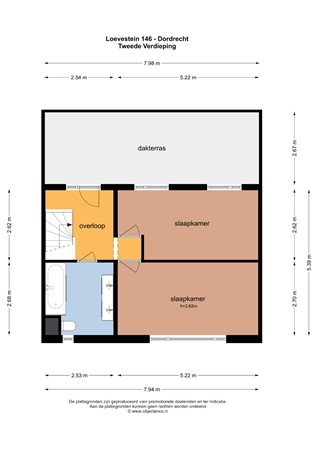 Floorplan - Loevestein 146, 3328 JM Dordrecht