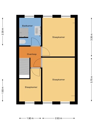 Floorplan - Batavierstraat 40, 2951 AA Alblasserdam