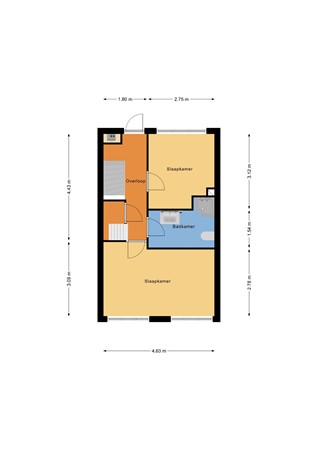 Floorplan - Benedenrijweg 401, 3077 CH Rotterdam