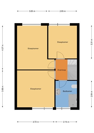 Floorplan - Wipmolen 18, 3352 XP Papendrecht
