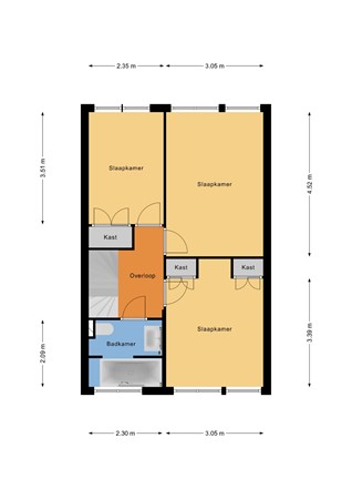Floorplan - Hobbemalaan 23, 2951 PG Alblasserdam