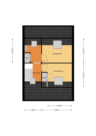 Floorplan - Hobbemalaan 23, 2951 PG Alblasserdam