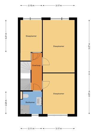 Floorplan - Binnenbaan 61, 4206 WK Gorinchem