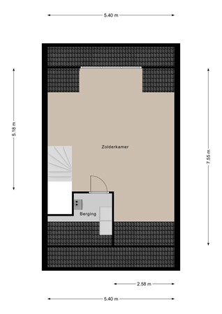 Floorplan - Binnenbaan 61, 4206 WK Gorinchem