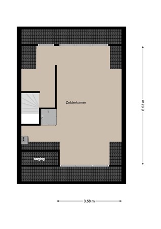 Floorplan - P.J. Troelstrastraat 128, 3354 BP Papendrecht