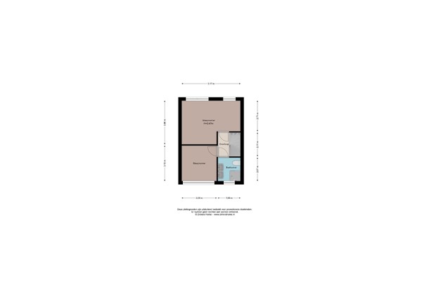 Floorplan - Burgemeester de Bruïnelaan 135, 3331 AD Zwijndrecht