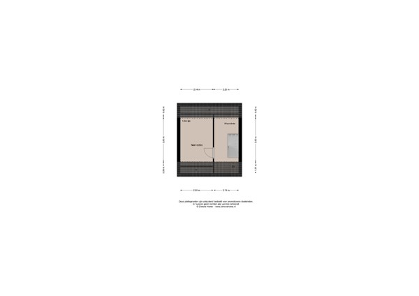 Floorplan - Burgemeester de Bruïnelaan 135, 3331 AD Zwijndrecht