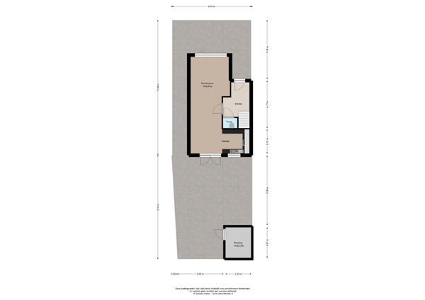 Floorplan - Burgemeester de Bruïnelaan 135, 3331 AD Zwijndrecht