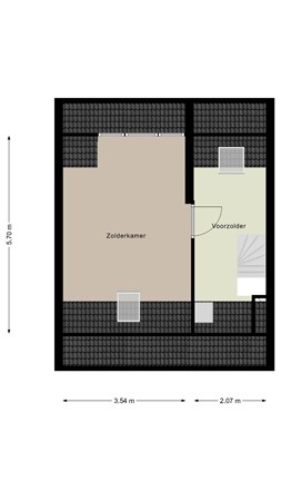 Floorplan - Schipbeekstraat 19, 3313 AP Dordrecht