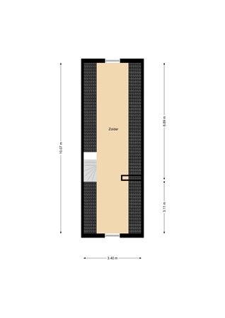 Floorplan - Burgemeester Nieborgstraat 15, 2957 KJ Nieuw-Lekkerland