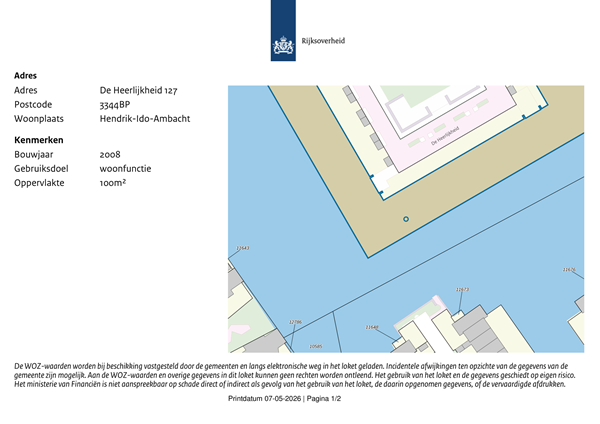 Brochure preview - WOZ-Waardeloket - De Heerlijkheid 127, Hendrik-Ido-Ambacht.pdf