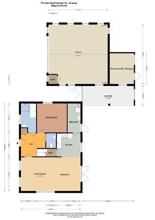 Floorplan - Prinses Beatrixstraat 42, 4151 CE Acquoy