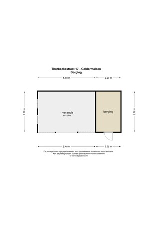 Floorplan - Thorbeckestraat 17, 4191 HH Geldermalsen
