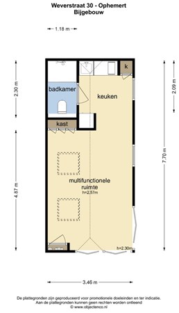 Floorplan - Weverstraat 30, 4061 AP Ophemert
