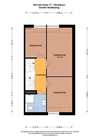 Floorplan - Vervoornlaan 17, 4171 DA Herwijnen