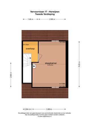 Floorplan - Vervoornlaan 17, 4171 DA Herwijnen