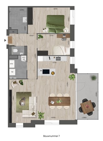 Floorplan - Havenstraat Bouwnummer 7, 4176 BW Tuil