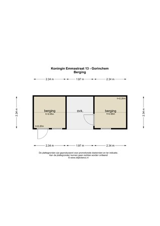 Floorplan - Koningin Emmastraat 13, 4205 BK Gorinchem