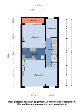Floorplan - Burgemeester Knappertlaan 247b, 3116 JG Schiedam