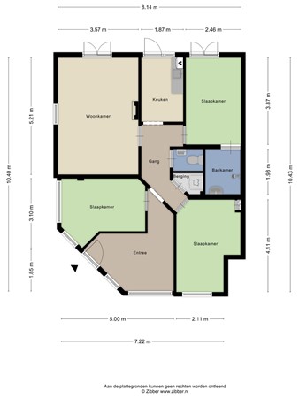 Floorplan - Hoenderloostraat 4, 2573 RM Den Haag