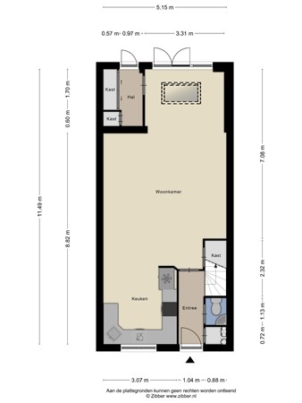 Floorplan - Fuutlaan 19, 2964 DB Groot-Ammers