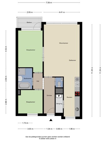 Floorplan - Kipstraat 25E, 3011 RS Rotterdam