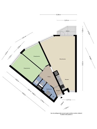 Floorplan - Vasteland 119, 3011 BJ Rotterdam