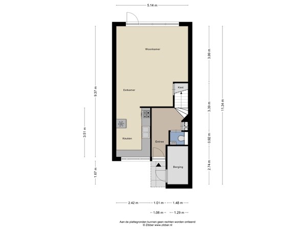 Floorplan - Verdistraat 12, 2901 EP Capelle aan den IJssel
