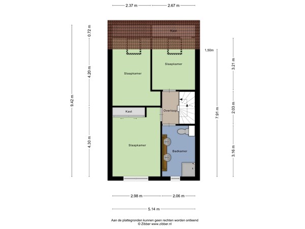 Floorplan - Verdistraat 12, 2901 EP Capelle aan den IJssel