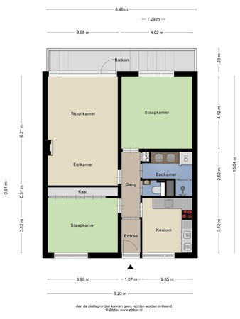 Floorplan - Merellaan 12, 2902 JG Capelle aan den IJssel