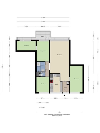 Floorplan - Jonkerbos 61, 2715 SM Zoetermeer
