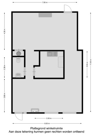Floorplan - Groenstraat 16C, 4841 BD Prinsenbeek