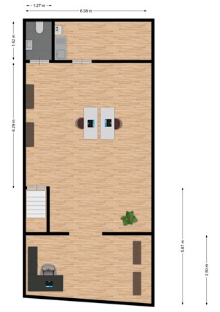 Floorplan - Korte Huifakkerstraat 22, 4815 PS Breda