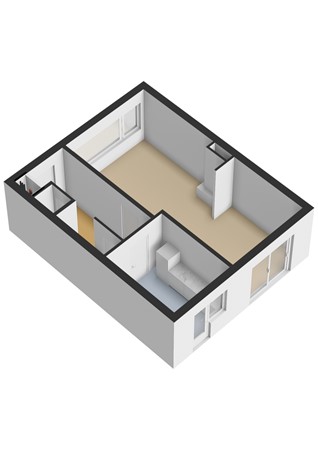 Groenekruislaan 28, 3319 RJ Dordrecht - Groenekruislaan 28_Begane grond_3D.jpg